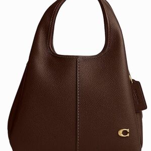 Coach  Lana Leather Shoulder Handle Bag 23 in Maple color